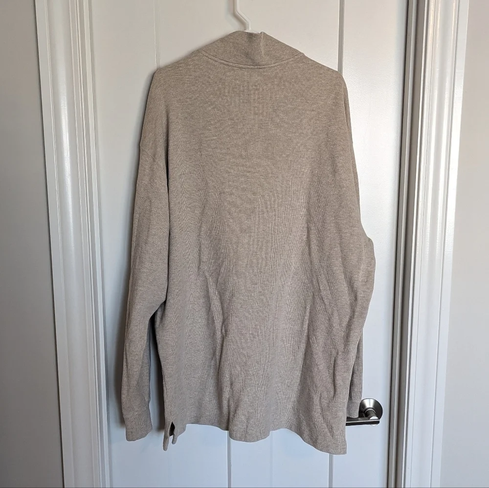 Polo Ralph Lauren Oatmeal Estate Rib Quarter Zip sz XL Tall
